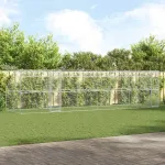 Cușcă pentru câini 4 pcs Argintiu 8 x 2 x 2 m Oțel galvanizat GartenMobel Dekor