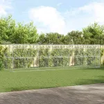 Cușcă pentru câini 4 pcs Argintiu 8 x 2 x 2 m Oțel galvanizat GartenMobel Dekor