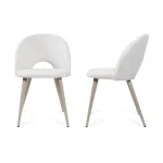 Esszimmerstuhl Karijoki 2er Set Webstoff Beige [en.casa]