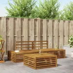 Set de canapele de exterior 3 Bucată natural GartenMobel Dekor