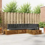 Set de canapele de exterior 4 Bucată Natural și Antracit GartenMobel Dekor