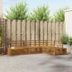 Set de canapele de exterior 4 Bucată natural GartenMobel Dekor