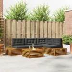 Set de canapele de exterior 5 Bucată Natural și Antracit GartenMobel Dekor