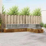 Set de canapele de exterior 6 Bucată Gri natural și deschis GartenMobel Dekor
