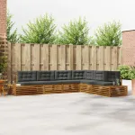 Set de canapele de exterior 6 Bucată Natural și Antracit GartenMobel Dekor