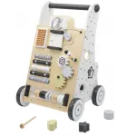 Antepremergator din lemn MDF cu activitati educative si panou interactiv, 33x32x53 cm, multicolor