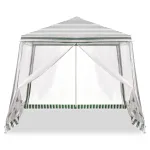 Cort pavilion de gradina 3x3 m cu plasa anti-insecte si structura metalica