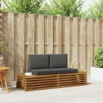 Set de canapele de exterior 2 Bucată Natural și Antracit GartenMobel Dekor