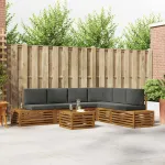 Set de canapele de exterior 7 Bucată Natural și Antracit GartenMobel Dekor