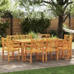 Set de masă pentru grădină 9 pcs Maro Lemn Solid de Acacia GartenMobel Dekor