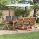 Scaun pentru Grădină 8 pcs Maro și gri 57 x 71.5 x 104 cm GartenMobel Dekor