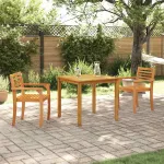 Set de masă pentru grădină 3 pcs Maro Lemn Solid de Acacia GartenMobel Dekor