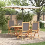 Set de masă pentru grădină 5 pcs Antracit Lemn Solid de Acacia GartenMobel Dekor