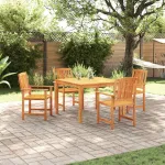 Set de masă pentru grădină 5 pcs Maro Lemn Solid de Acacia GartenMobel Dekor