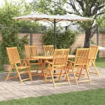 Set de masă pentru grădină 7 pcs Maro Lemn Solid de Acacia GartenMobel Dekor