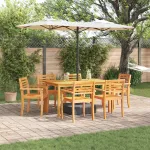 Set de masă pentru grădină 7 pcs Maro Lemn Solid de Acacia GartenMobel Dekor