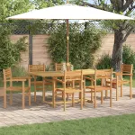 Set de masă pentru grădină 7 pcs Maro Lemn solid de tec GartenMobel Dekor