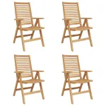 Scaun 4 pcs Maro 64.5 x 52 x 108 cm Lemn solid de tec GartenMobel Dekor