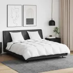 Pilotă de iarnă 240x220 cm cu 2 perne, alb, pene de rață