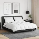 Pilotă de iarnă 200x220 cm cu 2 perne, pene de rață, alb