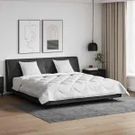 Pilotă 4 anotimpuri 240x220 cm cu 2 perne, microfibră albă