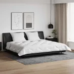 Pilotă de iarnă 240x220 cm cu 2 perne, microfibră albă