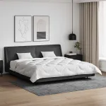 Set pilotă cu 2 perne din microfibră albă 240x260 cm, matlasat