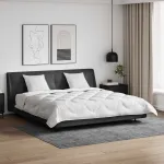 Set pilotă și 2 perne din microfibră albă 240x220 cm, matlasat