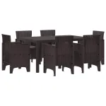 Set de masă pentru grădină 7 pcs Maro Ratan Polt GartenMobel Dekor