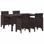 Set de masă pentru grădină 5 pcs Maro Ratan Polt GartenMobel Dekor
