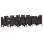 Set de masă pentru grădină cu pernă 13 pcs Maro Ratan GartenMobel Dekor
