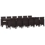 Set de masă pentru grădină 13 pcs Maro Ratan Polt GartenMobel Dekor