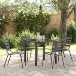 Set de masă pentru grădină 5 pcs Antracit GartenMobel Dekor