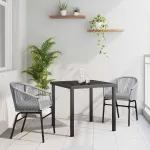 Set de masă pentru grădină 3 pcs Antracit GartenMobel Dekor