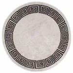 Covor lavabil, bej deschis, φ120 cm , antiderapant GartenMobel Dekor