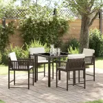 Set de masă pentru grădină 5 pcs Maro poliratan GartenMobel Dekor