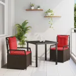 Set de masă pentru grădină 3 pcs Maro poliratan GartenMobel Dekor