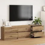 Unități TV Pe perete 2 pcs Stejar Artizanal 180 x 34 x 50 cm GartenMobel Dekor