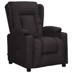 Fotoliu rabatabil, negru, piele ecologică GartenMobel Dekor