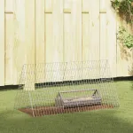 Cușcă pentru pui Argintiu 110 x 55 x 55 cm Oțel Galvanizat GartenMobel Dekor