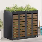 Depozitare pentru 2 pubele Wheelie Antracit Oțel GartenMobel Dekor