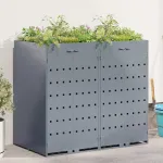 Depozitare pentru 2 pubele Wheelie Gri deschis GartenMobel Dekor