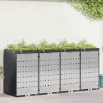 Depozitare pentru 3 pubele Wheelie 340 x 77.5 x 115.5 cm Oțel GartenMobel Dekor