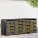 Depozitare pentru 3 pubele Wheelie 340 x 77.5 x 115.5 cm Oțel GartenMobel Dekor