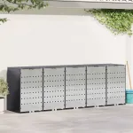 Depozitare pentru 3 pubele Wheelie 340 x 77.5 x 115.5 cm Oțel GartenMobel Dekor