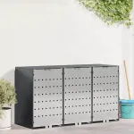 Depozitare pentru 3 pubele Wheelie 340 x 77.5 x 115.5 cm Oțel GartenMobel Dekor