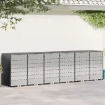 Depozitare pentru 3 pubele Wheelie 340 x 77.5 x 115.5 cm Oțel GartenMobel Dekor