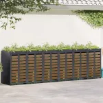 Depozitare pentru 3 pubele Wheelie 340 x 77.5 x 115.5 cm Oțel GartenMobel Dekor