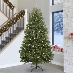 Brad de Crăciun artificial cu 300 LED Verde 300 cm PVC și Metal GartenMobel Dekor