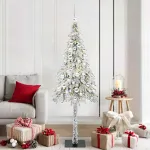 Brad de Crăciun cu 300 LED cu suport Alb 180 cm PE și Oțel GartenMobel Dekor